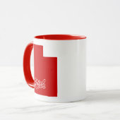 Staat von Utah Shape Red Tasse (Vorderseite Links)