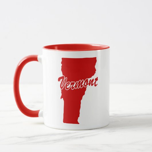 Staat von Vermont Form Rote Tasse (Links)
