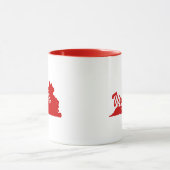 Staat von Virginia Form Rote Tasse (Zentrum)