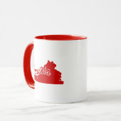 Staat von Virginia Form Rote Tasse (Vorderseite Links)