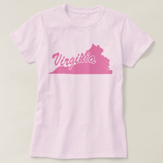 Staat von Virginia Shape T - Shirt (Design vorne)
