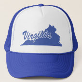 Staat von Virginia Shape Trucker Hat Truckerkappe (Vorderseite)
