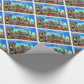 Staat von Virginia VA Vintager Großbuchstabe Postk Geschenkpapier (Ecke)