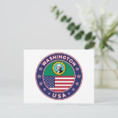 Staat von Washington Postkarte (Stehend Vorderseite)