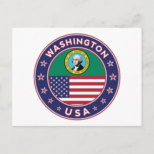 Staat von Washington Postkarte (Vorderseite)