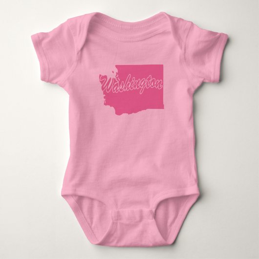 Staat von Washington Shape Baby Bodysuit Strampler (Vorderseite)