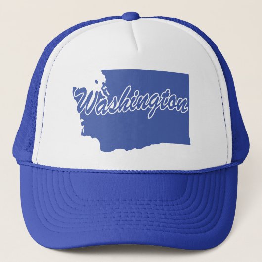 Staat von Washington Shape Trucker Hat Truckerkappe (Vorderseite)