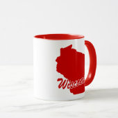 Staat von Wisconsin Form Rote Tasse (VorderseiteRechts)