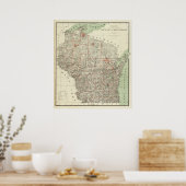 Staat von Wisconsin Poster (Küche)