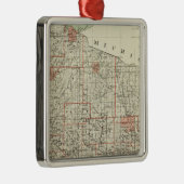 Staat von Wisconsin Silbernes Ornament (Rechts)