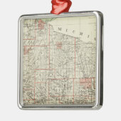 Staat von Wisconsin Silbernes Ornament (Links)
