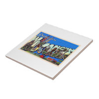 Staat von Wisconsin Vintage Postkarte für Großbuch