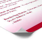 Staat von Wyoming, WY Poster (Ecke)