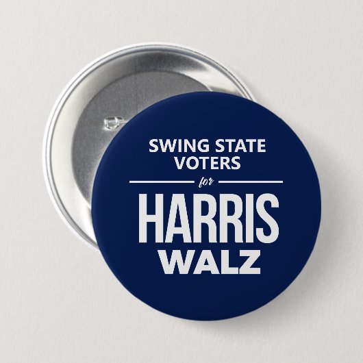 Staat-Wähler für Harris Walz Button (Vorne & Hinten)