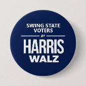 Staat-Wähler für Harris Walz Button (Vorderseite)