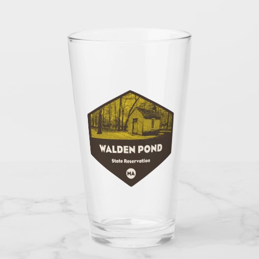 Staat Walden Pond Massachusetts Glas (Vorderseite)