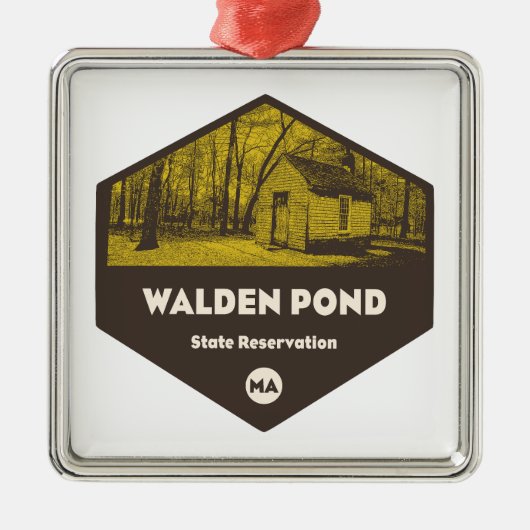 Staat Walden Pond Massachusetts Ornament Aus Metall (Vorne)