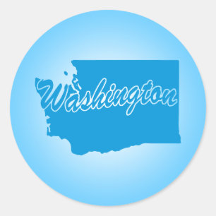 Staat Washington Classic Round Sticker