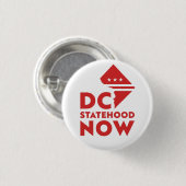 Staat Washington DC jetzt Button (Vorne & Hinten)