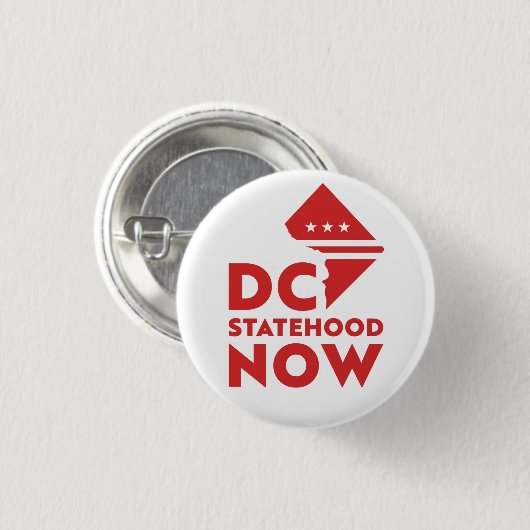 Staat Washington DC jetzt Button (Vorne & Hinten)