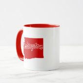 Staat Washington Shape Red Tasse (Vorderseite Links)
