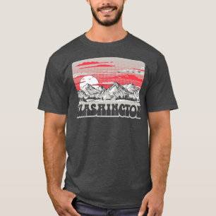 Staat Washington Vintage Achtziger Jahre Berge Ret T-Shirt
