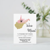 *~* STAAT WEST VIRGINIA Neue Zuhause-Adresse Beweg Ankündigungspostkarte (Stehend Vorderseite)