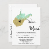 *~* STAAT WEST VIRGINIA Neue Zuhause-Adresse Movin Ankündigungspostkarte (Vorne/Hinten)