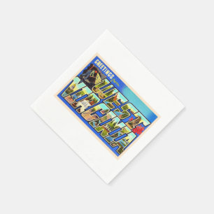 Staat West Virginia WV Großer Brief Postkarte Serviette