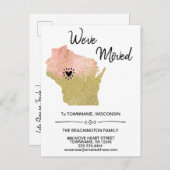 *~* STAAT WISCONSIN Neue Zuhause-Adresse Umzug * Ankündigungspostkarte (Vorne/Hinten)