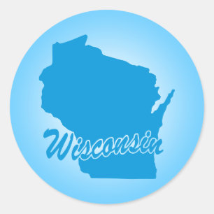 Staat Wisconsin Runder Aufkleber