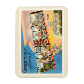 Staat Wisconsin WI Old Vintage Travel Souvenir Magnet (Vertikal)