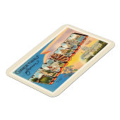 Staat Wisconsin WI Old Vintage Travel Souvenir Magnet (Linke Seite)