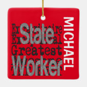 Staat Worker Extraordinaire CUSTOM Keramikornament (Rückseite)