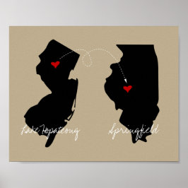 Staat zum Staat oder große Entfernung Poster