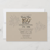 Staaten 250 Jahre NYC Orange Glow Einladung (Rückseite)