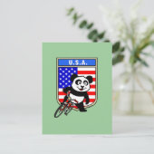 Staaten Cycling Panda Postkarte (Stehend Vorderseite)