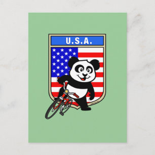 Staaten Cycling Panda Postkarte