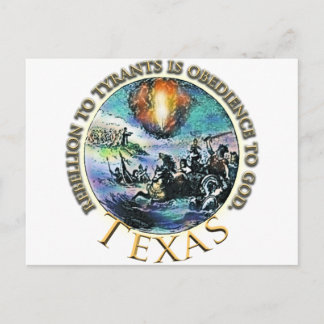 Staaten der Rebellion gegen Tyrannen TEXAS Postkarte