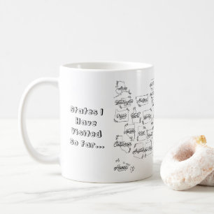 "Staaten, die ich bisher besucht habe.." Colour-In Kaffeetasse