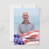 Staaten Flag Funergrabmal Foto Dankeskarte (Vorderseite)