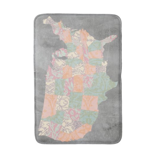 Staaten für Blumenmuster Badematte (Vorderseite Vertikal)