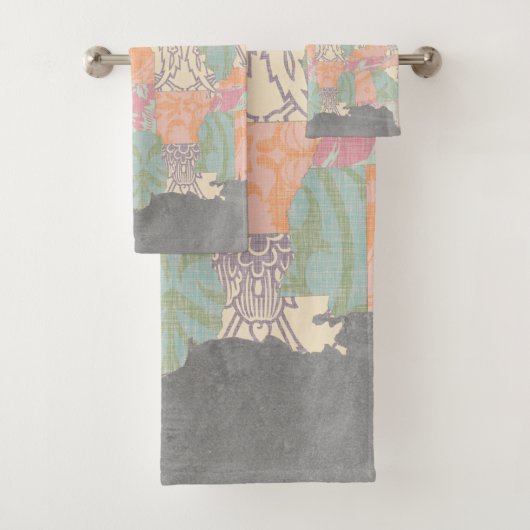 Staaten für Blumenmuster Badhandtuch Set (Insitu)
