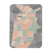 Staaten für Blumenmuster Magnet (Vertikal)