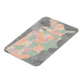 Staaten für Blumenmuster Magnet (Linke Seite)