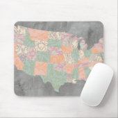 Staaten für Blumenmuster Mousepad (Mit Mouse)