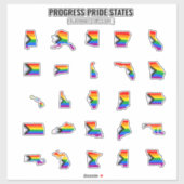 Staaten für den Fortschritt (A-M) Aufkleber (Blatt)