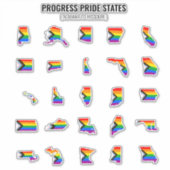 Staaten für den Fortschritt (A-M) Aufkleber (Vorderseite)