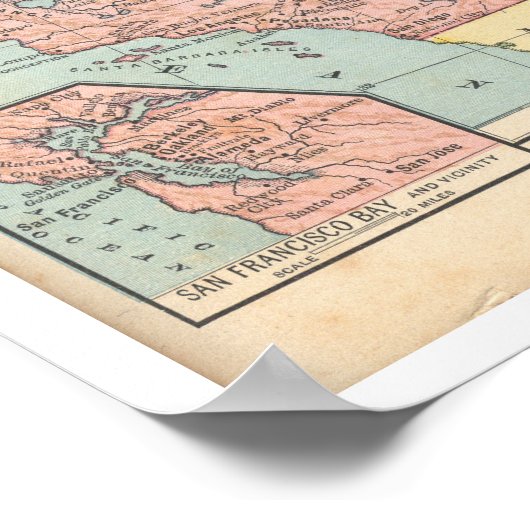 Staaten für Vintage Western Poster (Ecke)