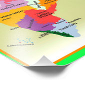 Staaten Indiens Fotodruck (Ecke)